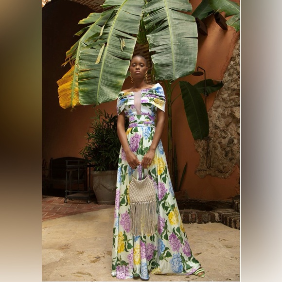 Mar a Mar Dresses & Skirts - New Mar a Mar Ensencia Floral Hydrangea Satin Dress size Medium